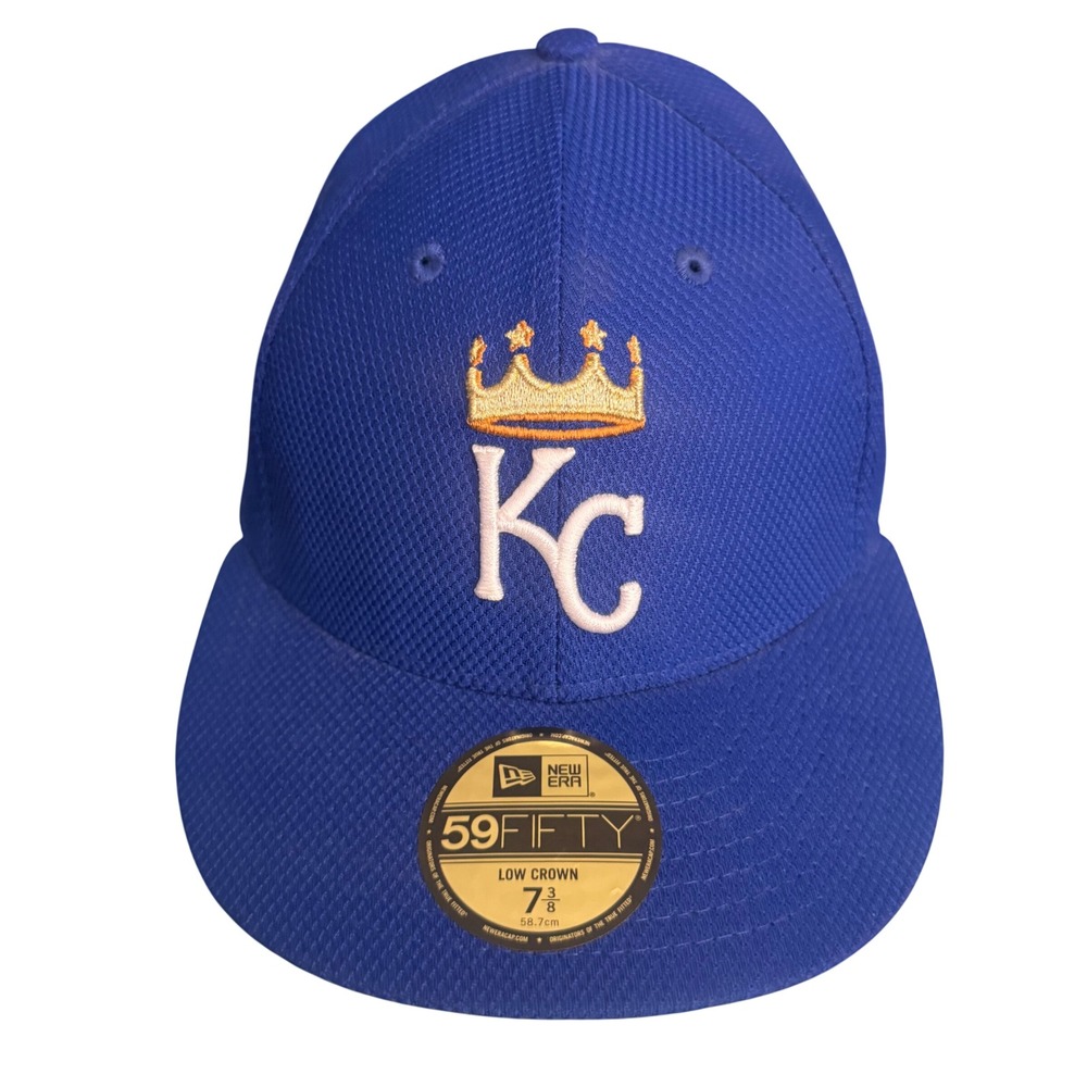 Kansas‎ City Royals MLB X New Era 59FIFTY Low Crown Fitted Hat Men's Size 7 3/8